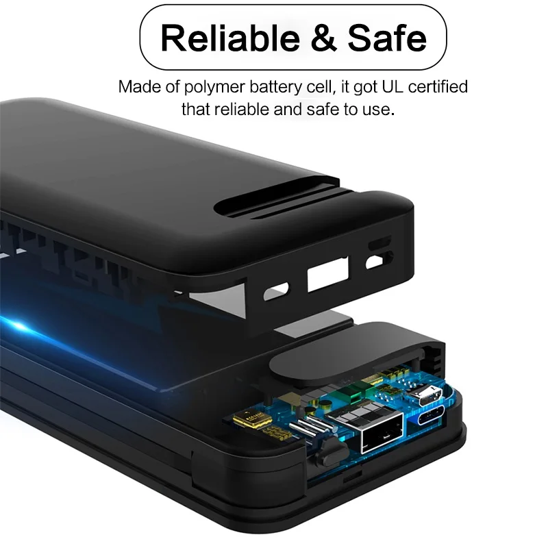 LINGCHEN power Bank 20000 мАч беспроводное быстрое зарядное устройство bank ультратонкий