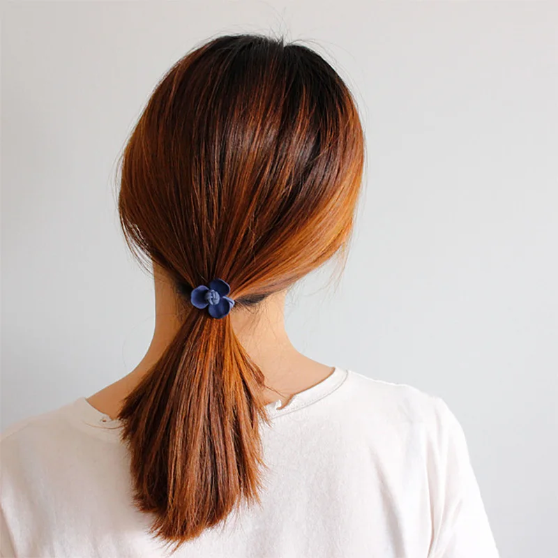 5 цветов, эластичные резинки для волос с лепестками цветов, эластичные резинки для волос для женщин и девочек, детские аксессуары для волос, резинки для волос для взрослых