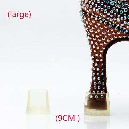 heel 9cm Туфли для латинских танцев, для бальных танцев, Нескользящие, силиконовые, высокий каблук, протектор для 7,5 см/9 см/10 см/8,5 см - Цвет: heel 9cm