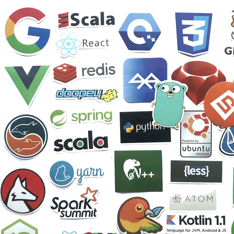 50 шт. интернет-Java JS Php Html программируемый язык классные наклейки облачный Докер