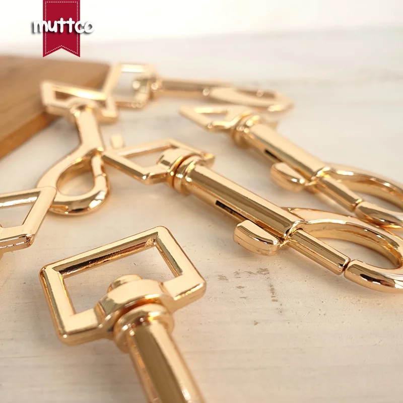 DIY поводок для собак розничная продажа экологичный Золотой металлический брелок