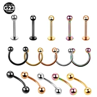 1pc g23 titanium 16g nose rings ear piercing labret nose lip eyebrow tongue ear piercings captive bead ring body jewelry