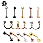 1 шт. G23 титановые кольца в нос 16 г пирсинг ушей лабретка носа губ бровей язык пирсинг ушей бусина кольцо Украшения для тела