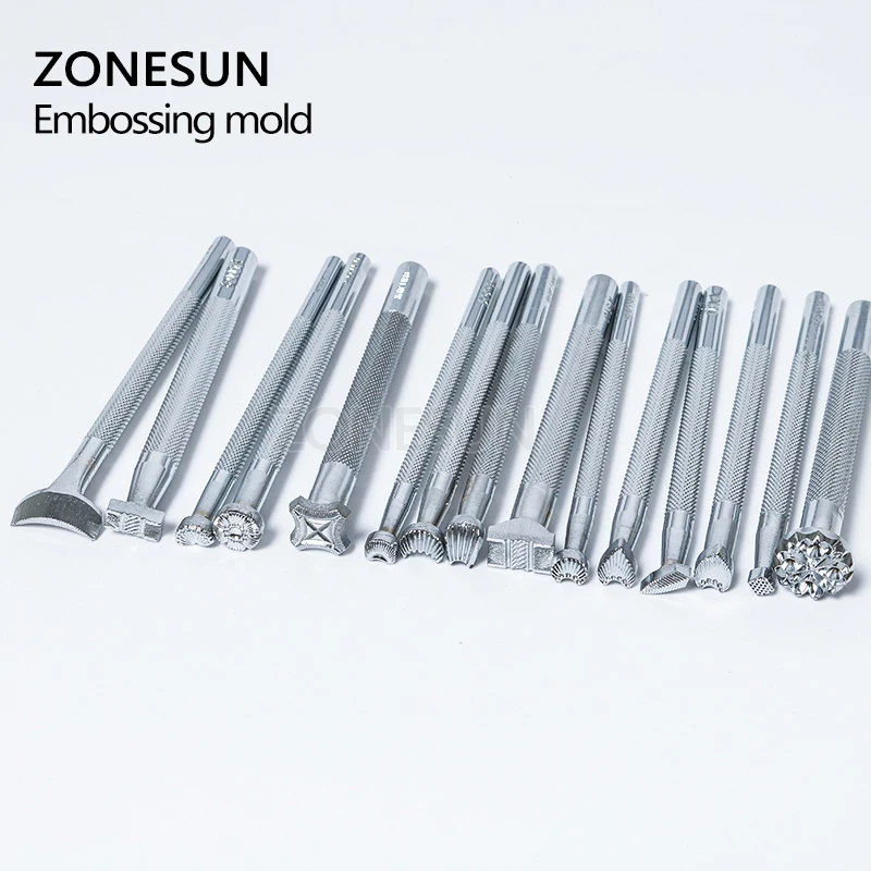 ZONESUN ручной работы DIY воловья кожа резная печать инструмент цветочный узор