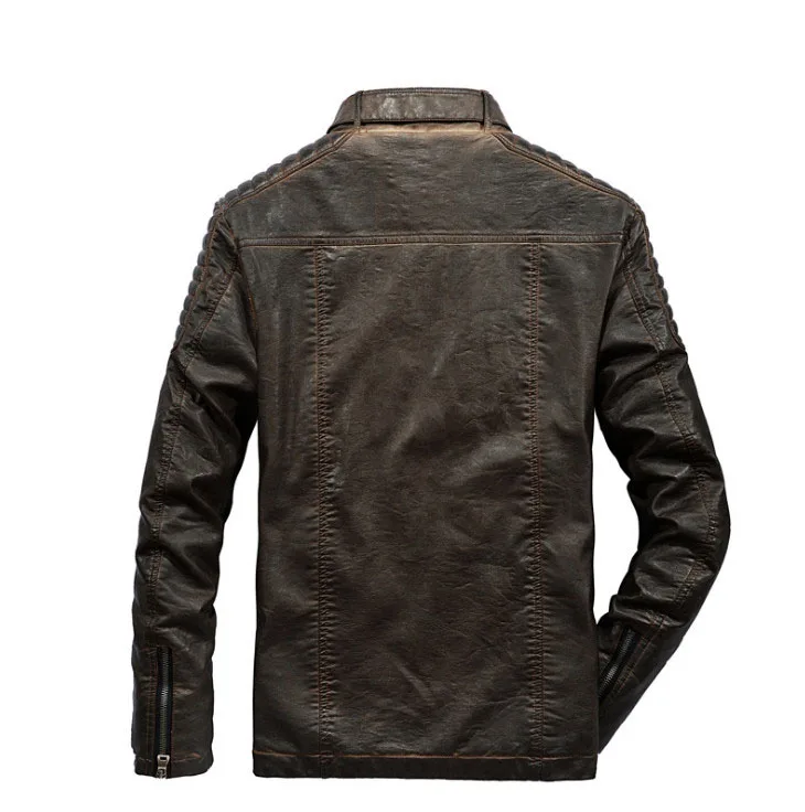 Прямая поставка новые повседневные мужские кожаные куртки Куртки из