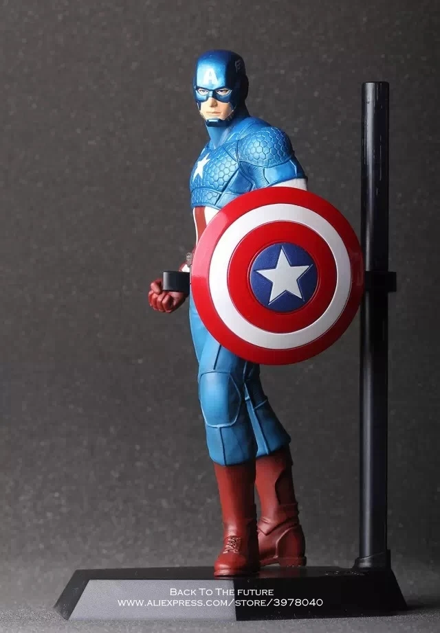 Disney Marvel Мстители Капитан Америка 22 см фигурка аниме мини украшение ПВХ