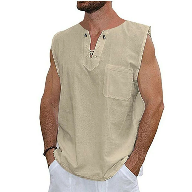 Модная мужская мешковатая футболка Seller Fashion хлопковая льняная рубашки в стиле