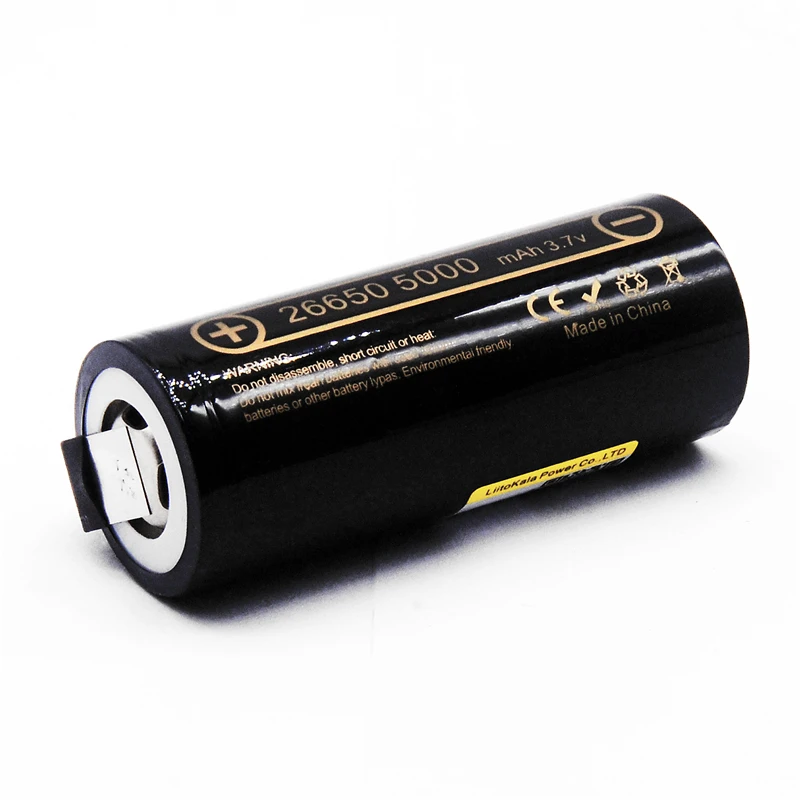 LiitoKala lii-50A 26650 5000 mah 3,7 V литиевая батарея 20A высокая скорость разряда для обработки вспышки никель