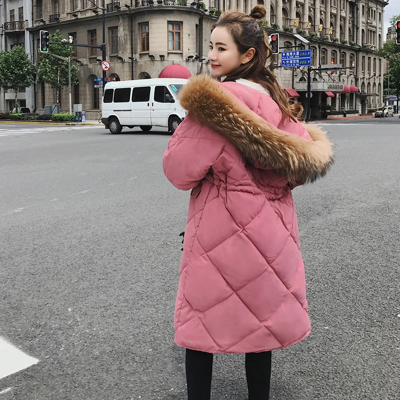 Женские парки зимняя куртка хлопковая одежда пальто теплое толстое с капюшоном