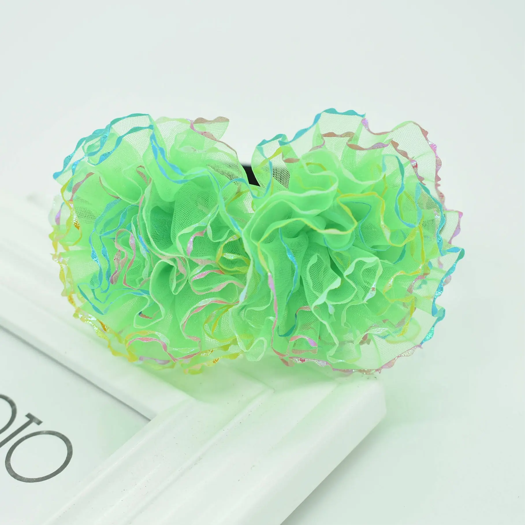 New product Children's lace headband Kids colorful transparent Flower hair accessories Wavy accessory | Детская одежда и обувь