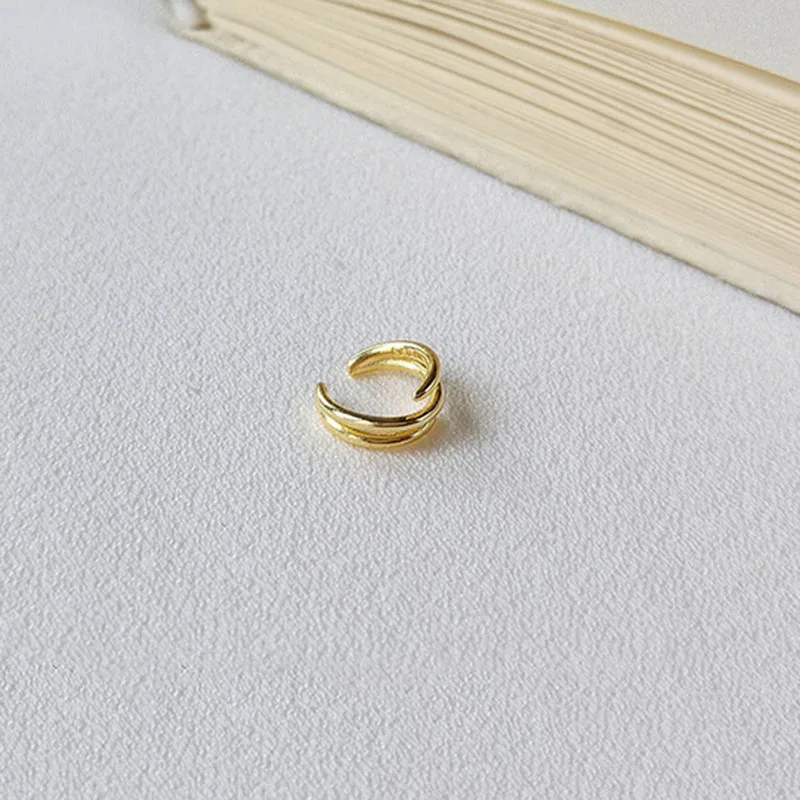 Серьги-клипсы INZATT из настоящего серебра 925 пробы с минималистичной