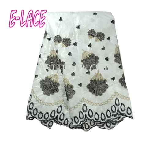 Высокое качество Африканский Базен Riche Getzner Черный Brocade Ткань Гвинея 1706b1616d20 |