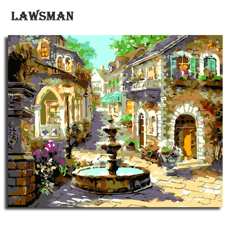 LAWSMAN framelsee diy картина маслом по номеру расписанную холст для живописи Главная