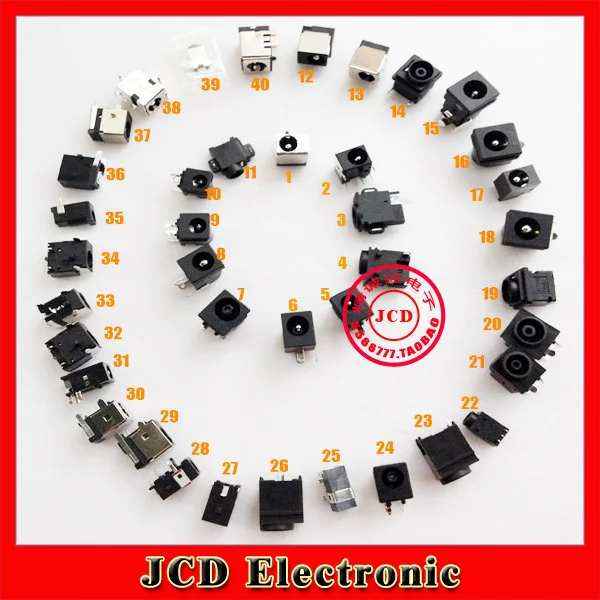 40 моделей 80 шт./лот разъем питания постоянного тока для ноутбука