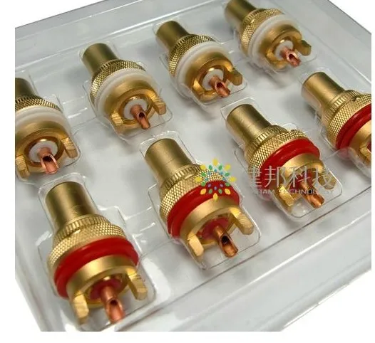 1 пара (2 шт.) Сделай Сам Профессиональный Золотой RCA Cinch DAC уровень усилитель шасси