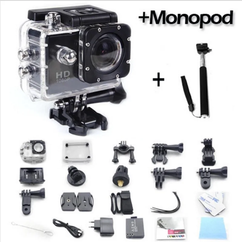 GoPro hero 3 стиль SJ4000 go pro камеры 30 М Водонепроницаемый 1080 P Full HD DVR Спорт действий