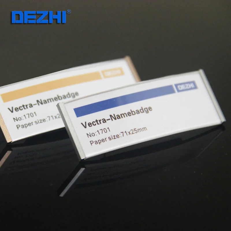 DEZHI-Arc брошь из алюминиевого сплава Имя тег ID Arc бейдж держатель 75X25 мм с булавкой для персонала менеджера, простой моды