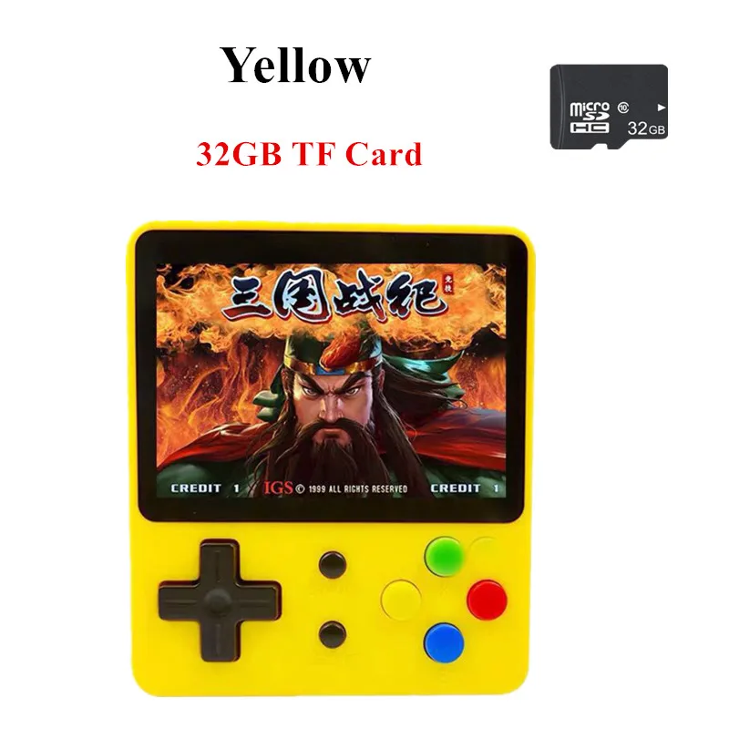 yellow 32GB CoolBaby LDK, детская мини-игровая приставка для мальчиков, портативная игровая приставка, ретро Игровая приставка для детей, Ностальгический плеер, тетрис - Цвет: yellow 32GB