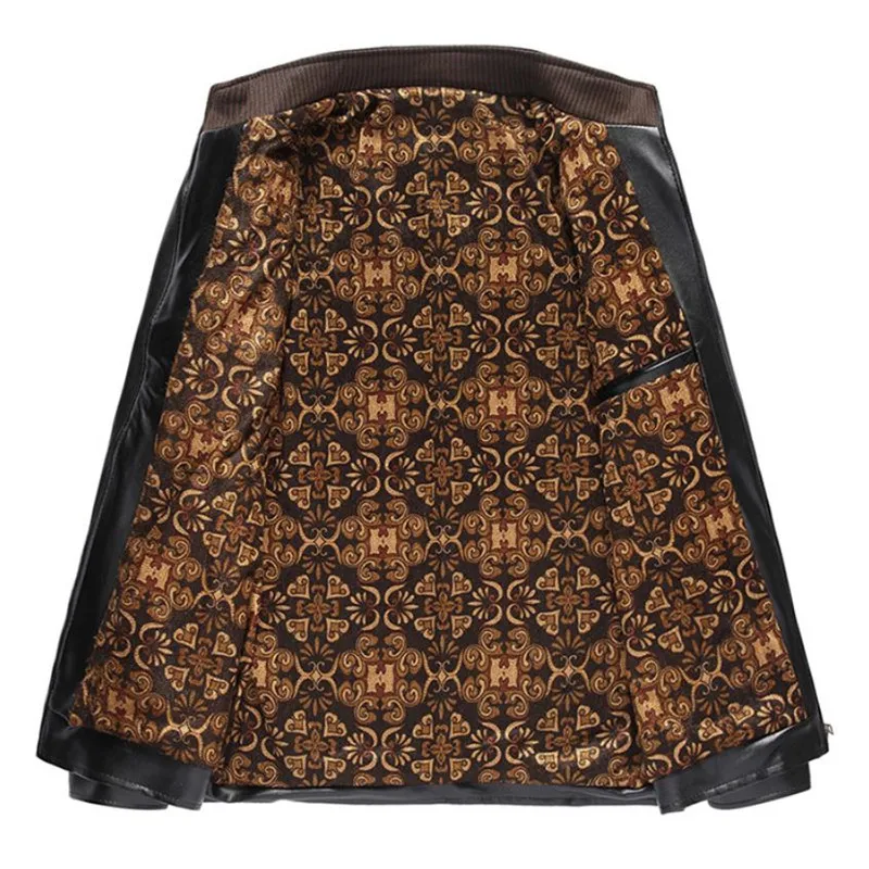 Мужская модная кожаная куртка качественные мотоциклетные пальто из