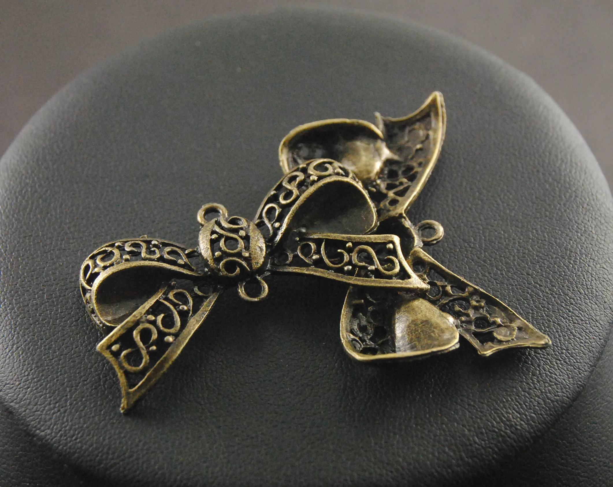 10 шт оптом бронзовая филигрань с бантом очаровательные соединители ювелирные