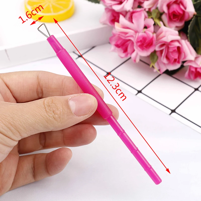 1 шт. треугольная палочка для ногтей толкатель кутикулы пластик розовое