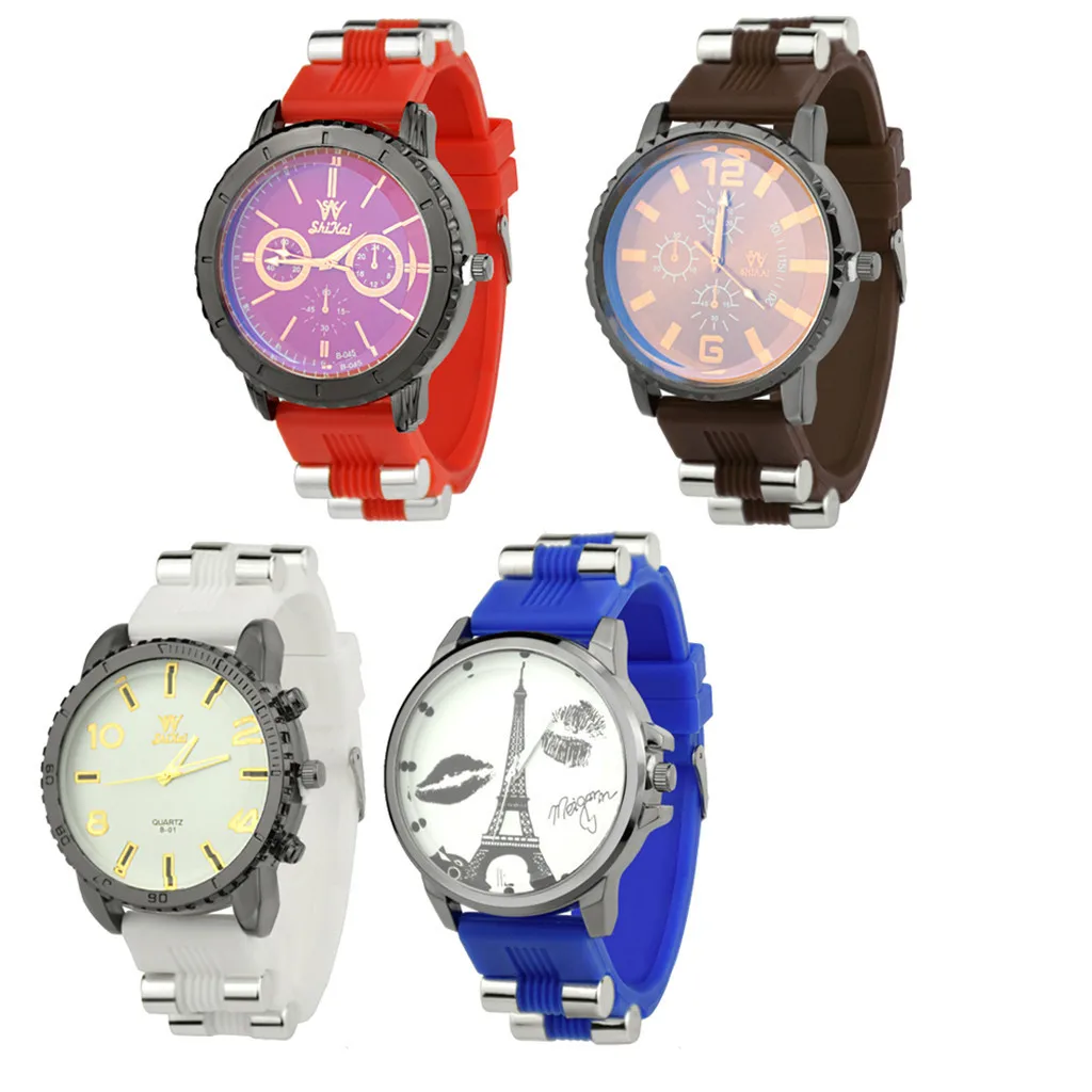 Аналоговые часы с корпусом из сплава женские роскошные брендовые силиконовые