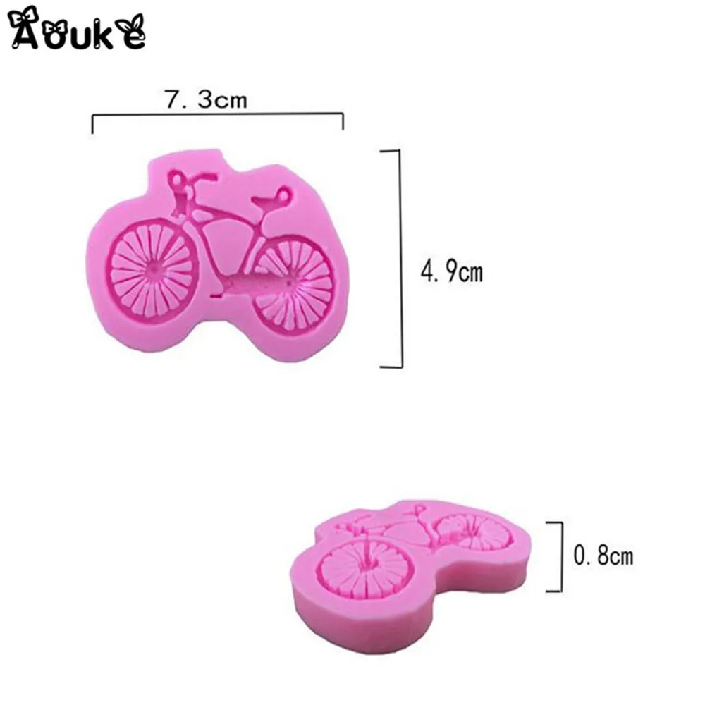 Горный велосипед мультфильм жидкий силикон торт пресс-форма/Кондитерская