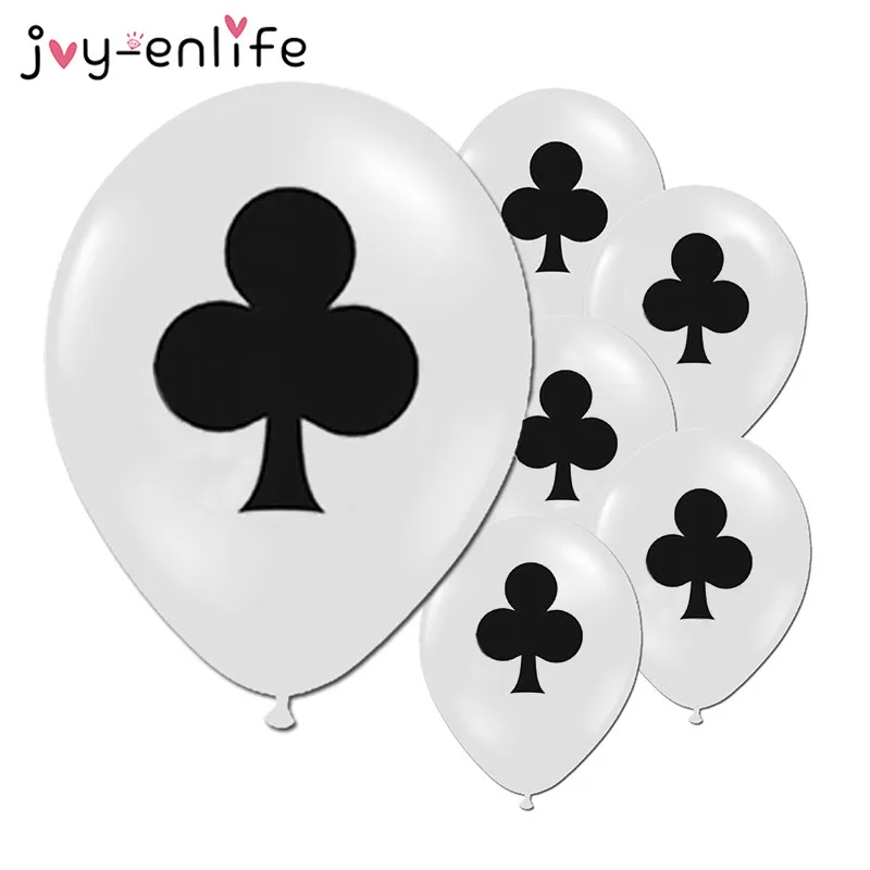 JOY ENLIFE 10 шт. пики/сердца/клубы/бриллианты латексные воздушные шары карты для