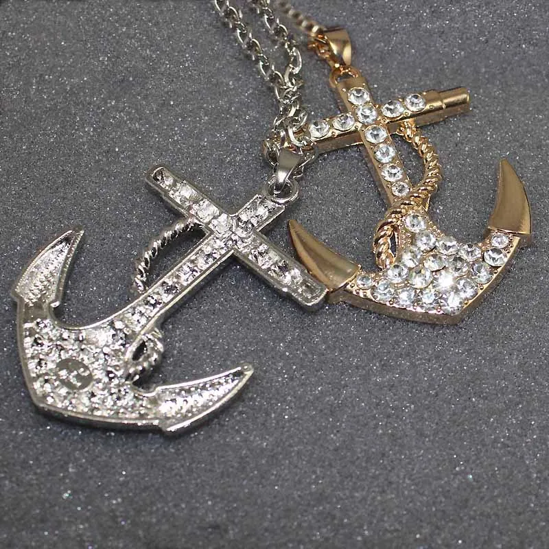 FLOLA модные золотые цепи якорные ожерелья для женщин ювелирные изделия длинные и