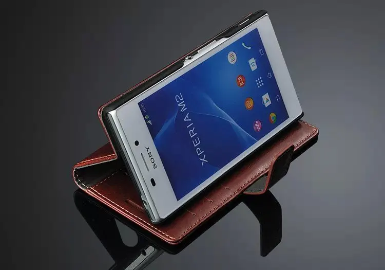 Чехол с отделением для карт M2 чехол Sony Xperia s50h D2305 D2303 кожаный телефона