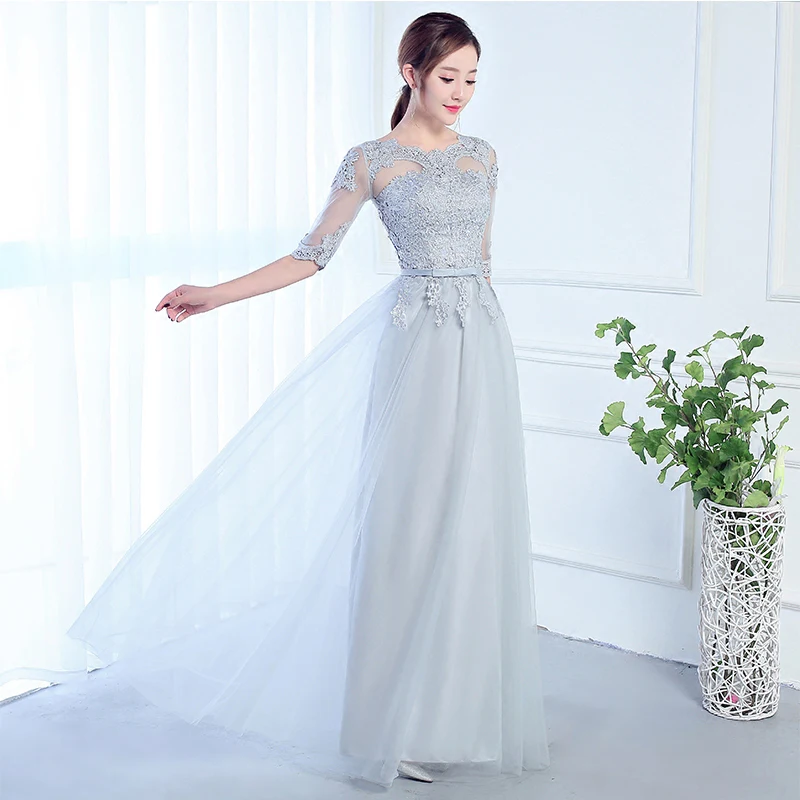 DongCMY 2021 Новое поступление Vestido Формальное длинное кружевное элегантное платье