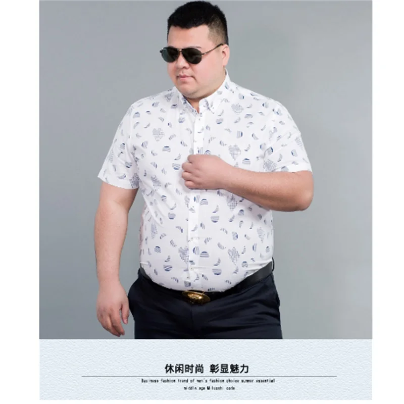 Мужская гавайская рубашка с коротким рукавом роскошная хлопковая Повседневная