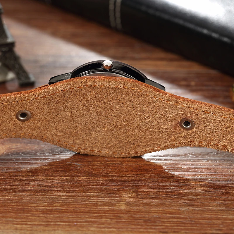 Ретро женские мужские часы из натуральной кожи ремешок номер велосипедный