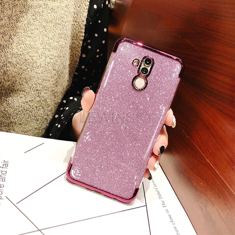 Фиолетовый Чехол для Huawei Mate 20 P20 lite pro Nova 3 3i чехол для Honor 8X MX 7A Pro 7C 9 lite View 10 20 P умный блестящий чехол - Цвет: Фиолетовый