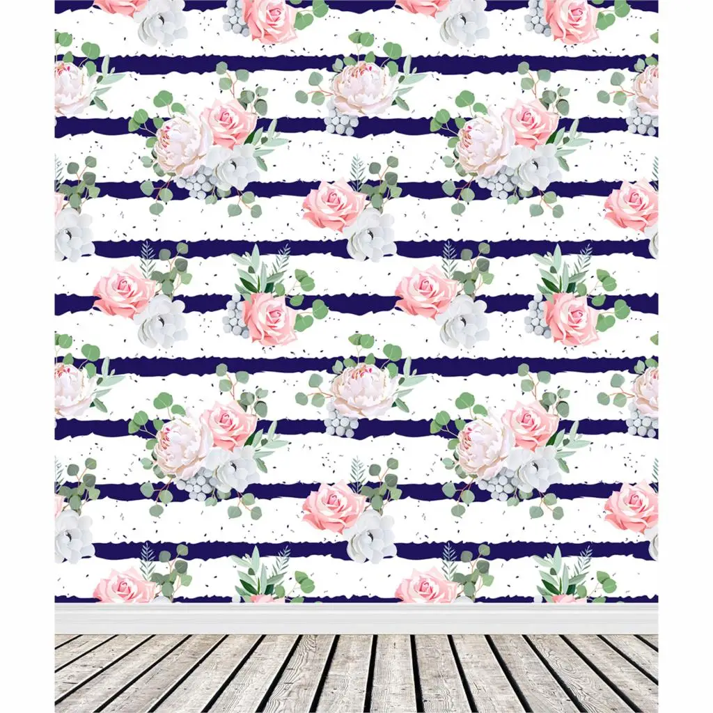 Allenjoy photo backdrops Pink rose white black striped wood Photophone for a shoot with backdrop | Электроника