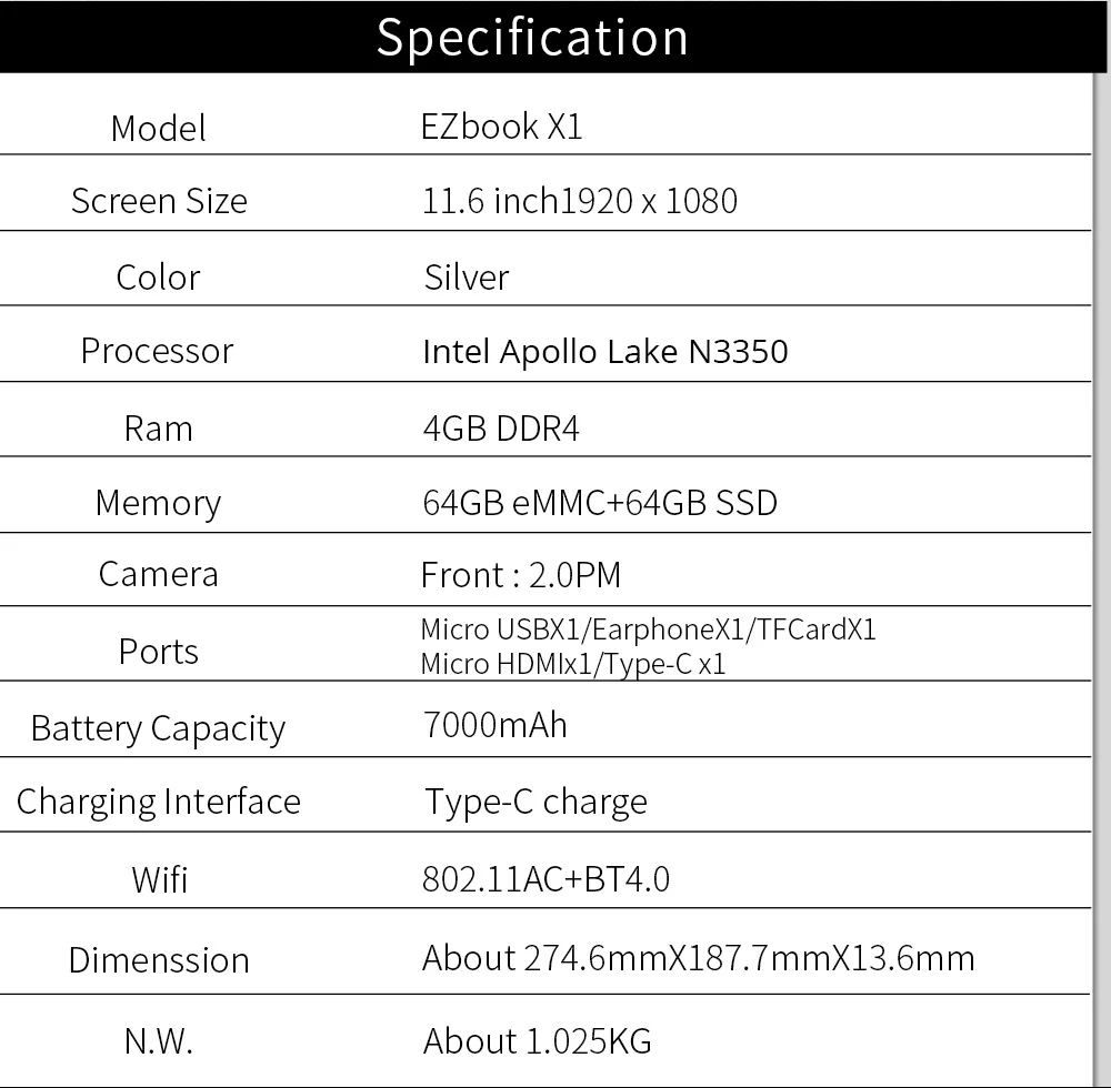 11," FHD ips сенсорный ноутбук Jumper EZbook X1 ноутбук Intel Apollo Lake N3350 4 Гб DDR4 64 Гб eMMC 64 Гб SSD металлический компьютер