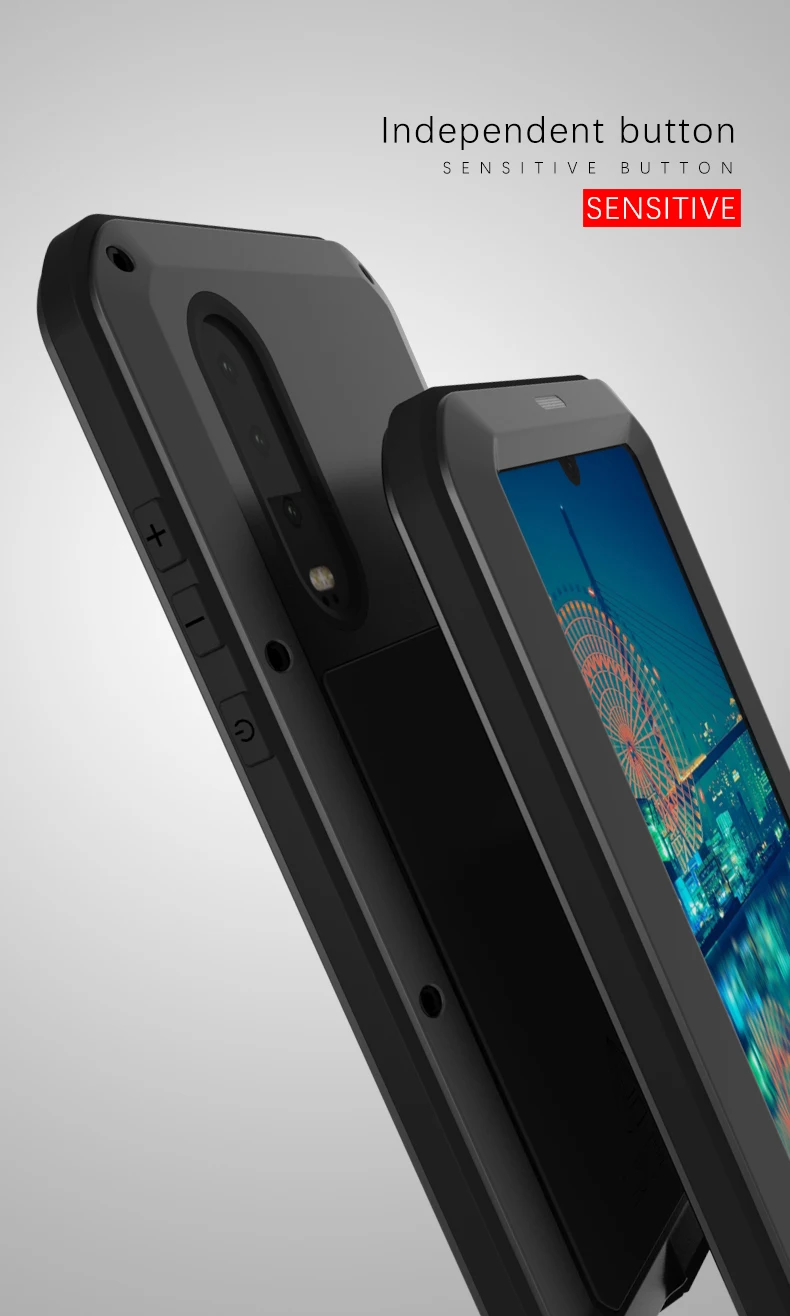 Полный металлический защитный чехол для huawei P30 Pro чехол противоударный 360 сверхмощный защитный чехол со стеклянной крышкой huawei P30Pro чехол P 30