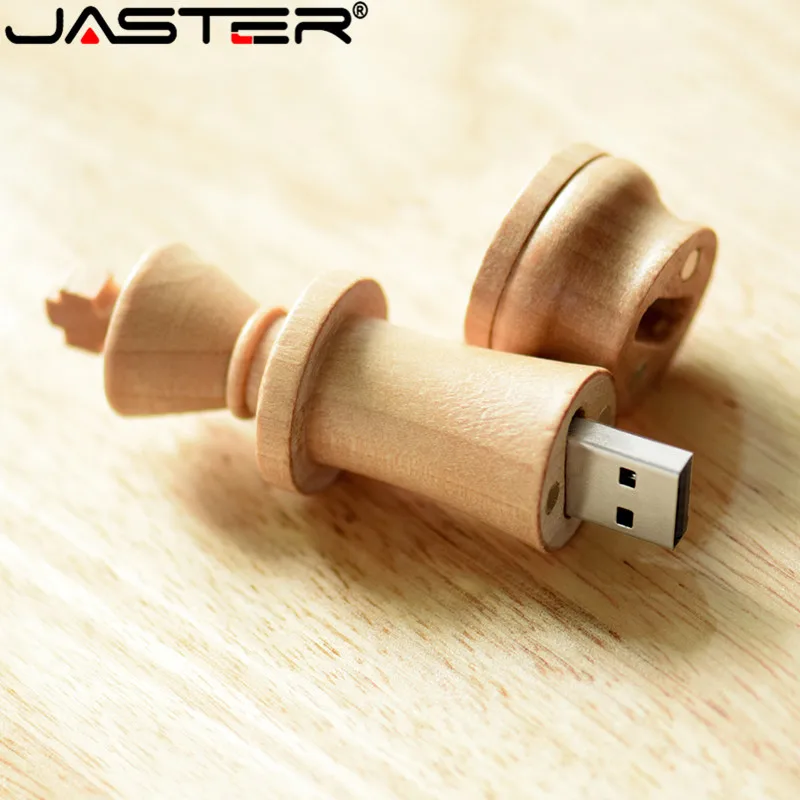 JASTER натуральный деревянный международный шахматный usb2.0 флеш-накопитель 4 ГБ 8 ГБ 16 ГБ 32 ГБ 64 ГБ модный подарок