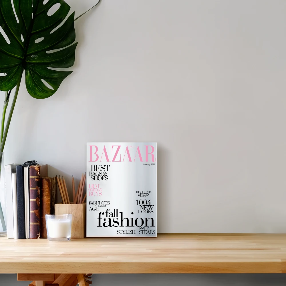 Чехол для журнала Bazaar деревянное зеркало Человек года супермодель имитирующий