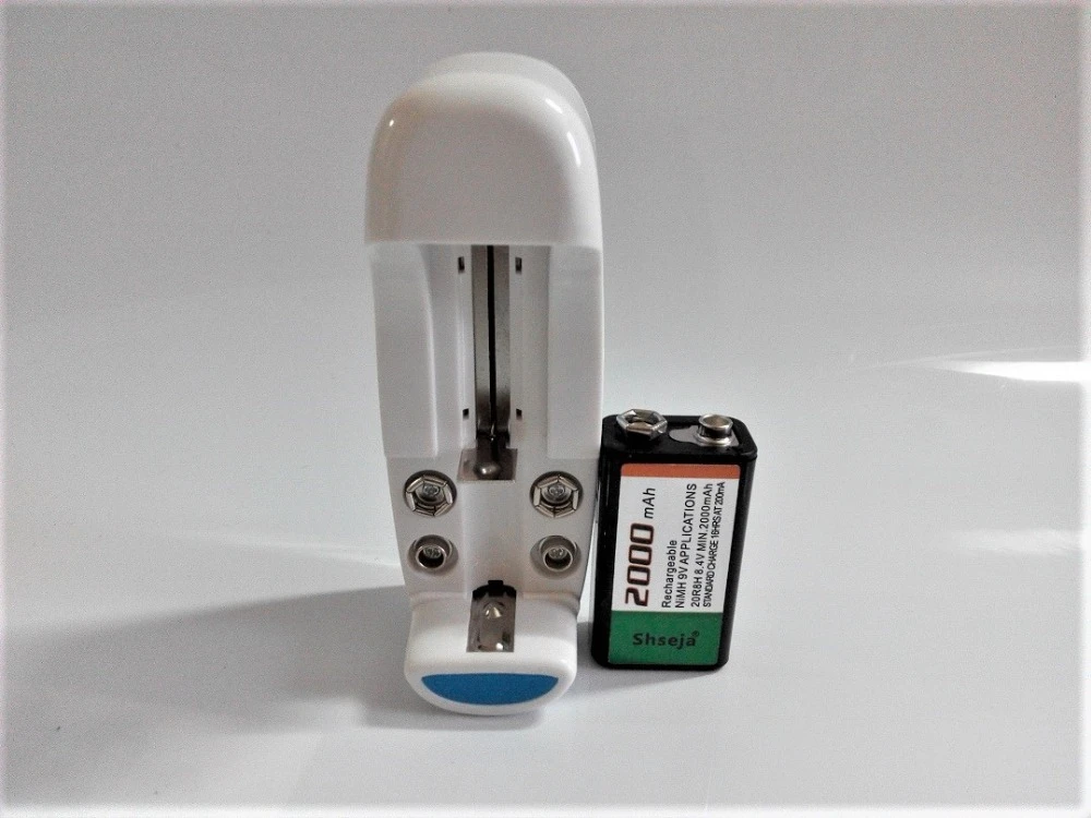 SHSEJA 1PCS large capacity 2000mAh 9V Ni-MH rechargeable battery +1PCS Smart universal AA AAA 18650 charger | Электроника