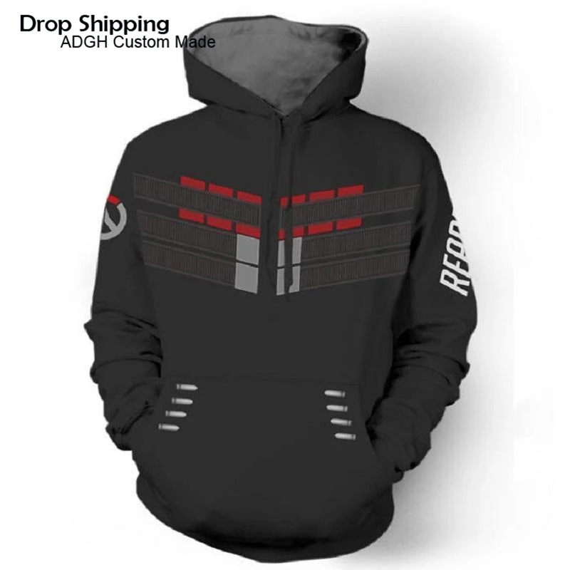 Горячая игра OW Толстовка D. va Reaper Genji Sombra SOLDIER: 76 Harajuku 3D толстовки с принтом для