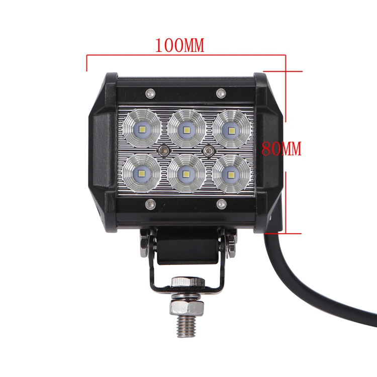 Бесплатная доставка Одна пара 18 Вт LED Work Light Bar Наводнение Spot луч Прожектора Offroad