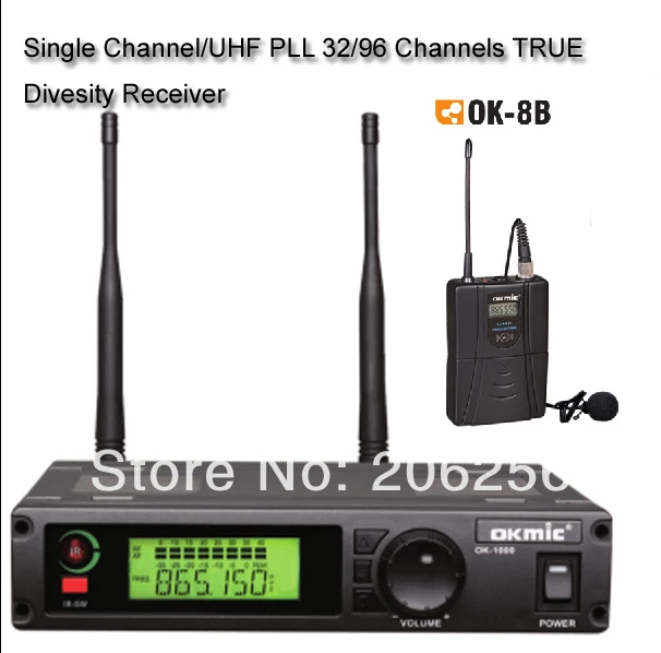 Бесплатная доставка Профессиональная Беспроводная микрофонная система OK 1000 8B