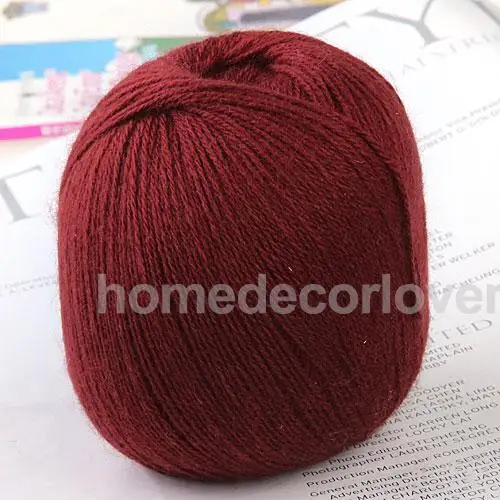 400 м темно красный мягкий кашемир шерсть вязание ремесла Пряжа Ремесло свитер