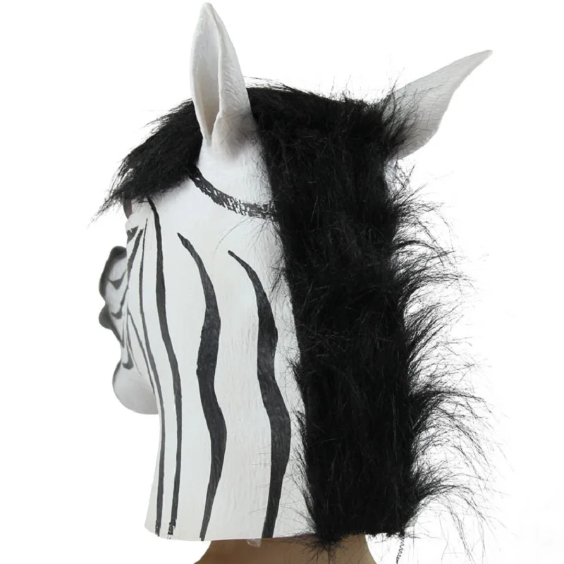Зебра Маска Новинка 2017 года Хэллоуин Реалистичные Латексная голова