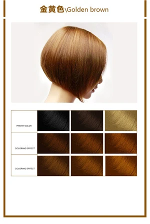 gold yellow Профессиональный Перманентный крем-краска для волос, краска для волос, Нетоксичная, сделай сам, воск, грязевая краска, крем, инструменты для укладки с отбеливающим порошком, 80mlx2 - Цвет: gold yellow