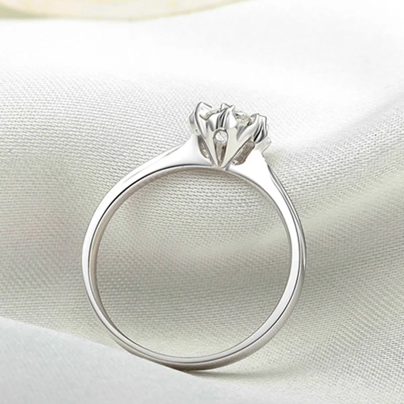 Женское Обручальное Кольцо Charles Colvard из натурального белого золота 18 К 0 3ct VS D color