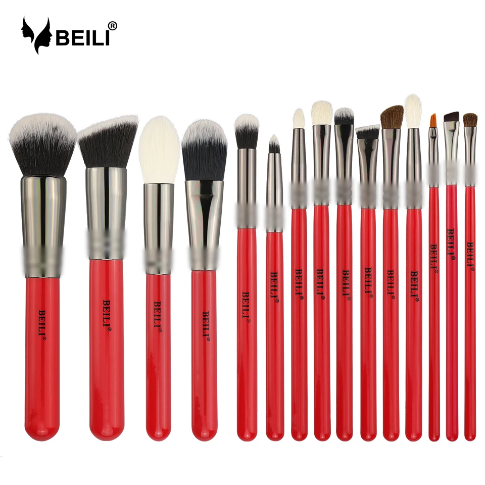 BEILI Red 15 шт. профессиональная основа для натуральных волос румяна растушевки глаз
