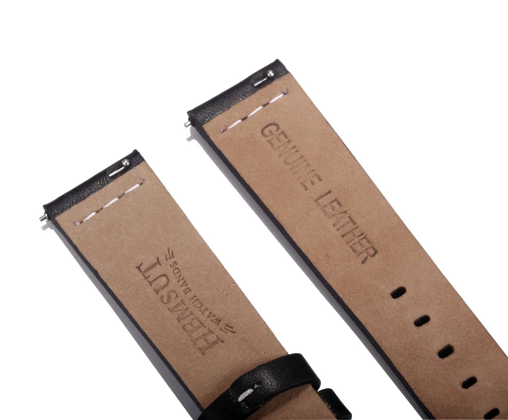 Быстросъемные кожаные ремешки для часов Hemsut винтажные ручной работы из кофейной