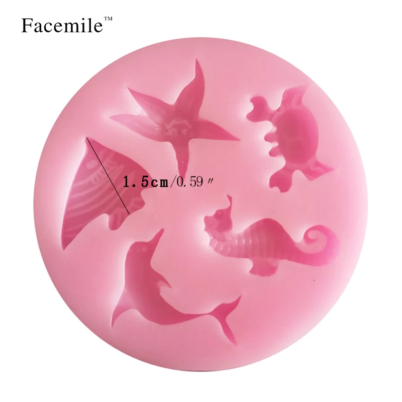 Формы для помадки силиконовые формы тортов морские животные силиконовая форма